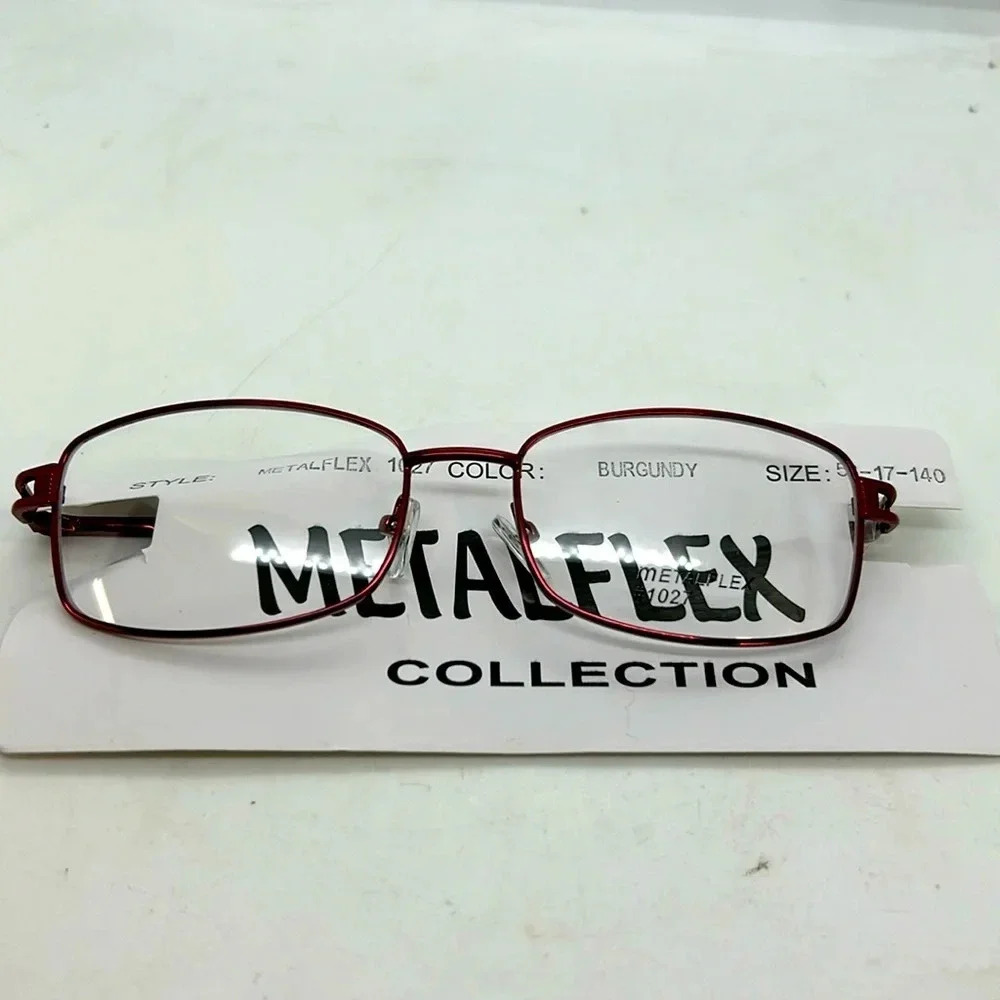 VIVID METALFLEX EYEGLASSES 1027 Eyeglasses Frames RXable Burgundy NWT